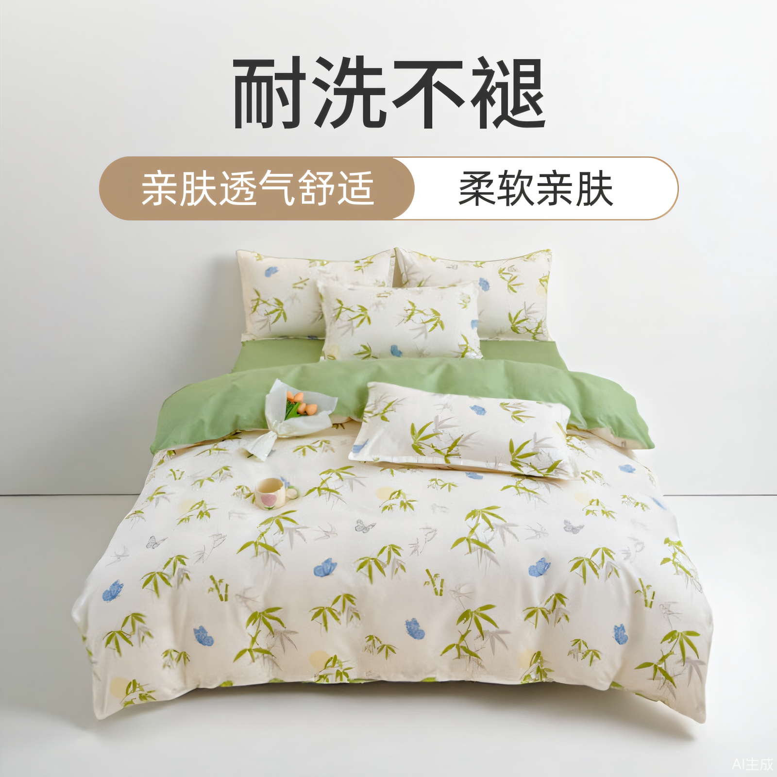床品四件套2026新款四季通用母婴级a类水洗棉床单被套学生单被罩