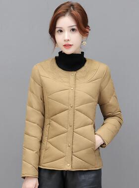秋冬羽绒服女内胆2025新款中老年轻薄短款妈妈装打底内穿加厚外套