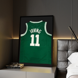 實(shí)木球衣相框掛墻C羅足球籃球NBA球星CBA簽名衣服紀(jì)念裝 裱收藏框