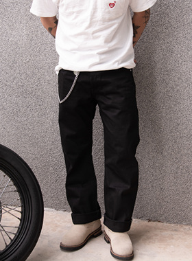 Darori 16oz-463s版型中腰微喇裤阿美咔叽百搭赤耳丹宁牛仔裤男