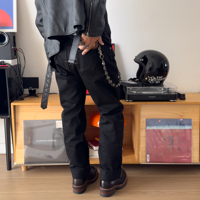 【现货】25oz双染黑重磅赤耳丹宁牛仔裤男复刻ironheart裤型555版