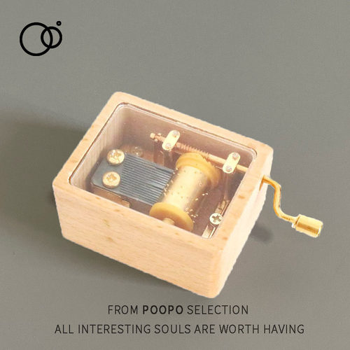 手摇八音盒榉木木质千与千寻治愈