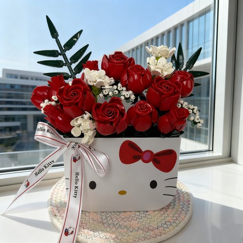 永生花束积木花朵仿真花高级感摆件手捧花送女朋友新年情人节礼物