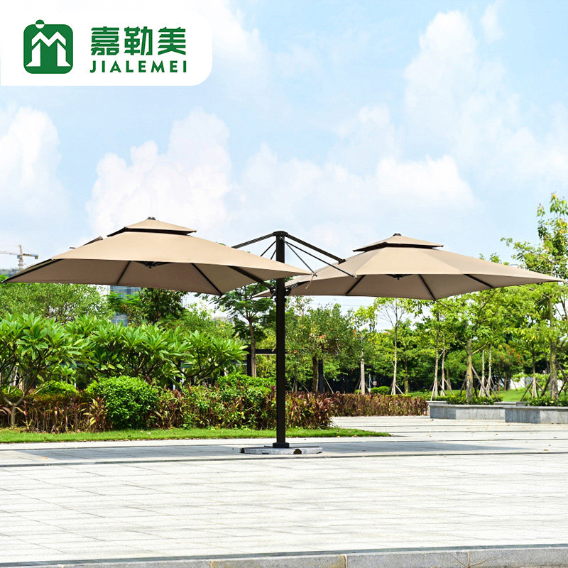 嘉勒美户外家具伞室外罗马伞花园庭院阳台折叠大型双开遮阳伞_虎窝淘