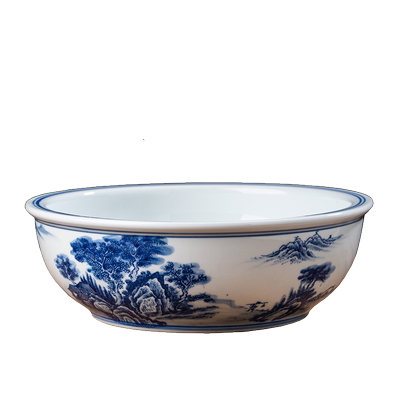 圣依特手绘陶瓷和面盆包邮