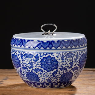 超市陈列专用酱菜缸景德镇陶瓷带盖子米缸面盆泡菜腌咸菜缸米酒水