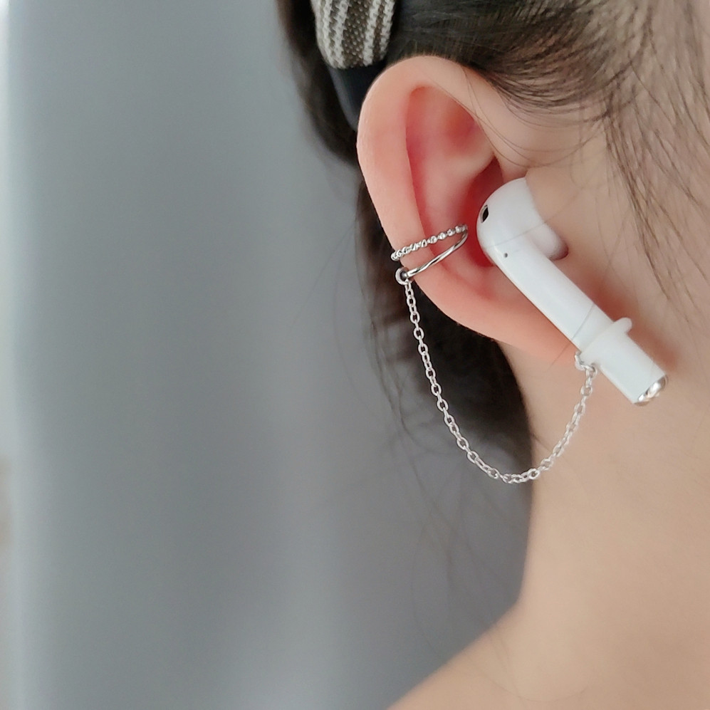 原创设计耳机防丢绳 纯银耳夹耳链 AirPods苹果蓝牙通用防掉耳环,饰品/流行首饰/时尚饰品新,耳夹,淘宝优惠券,粉丝福利购,淘宝优惠卷