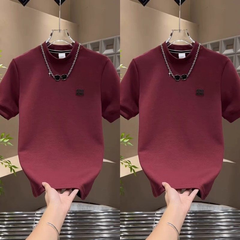 2025年秋冬季新款男士百搭加厚T恤上衣半袖男潮纯色简约字母时尚,男装,T恤,淘宝优惠券,粉丝福利购,淘宝优惠卷