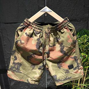 休闲迷彩工装 短裤 男士 夏季 百搭休闲裤 中式 直筒时尚 潮牌宽松五分裤