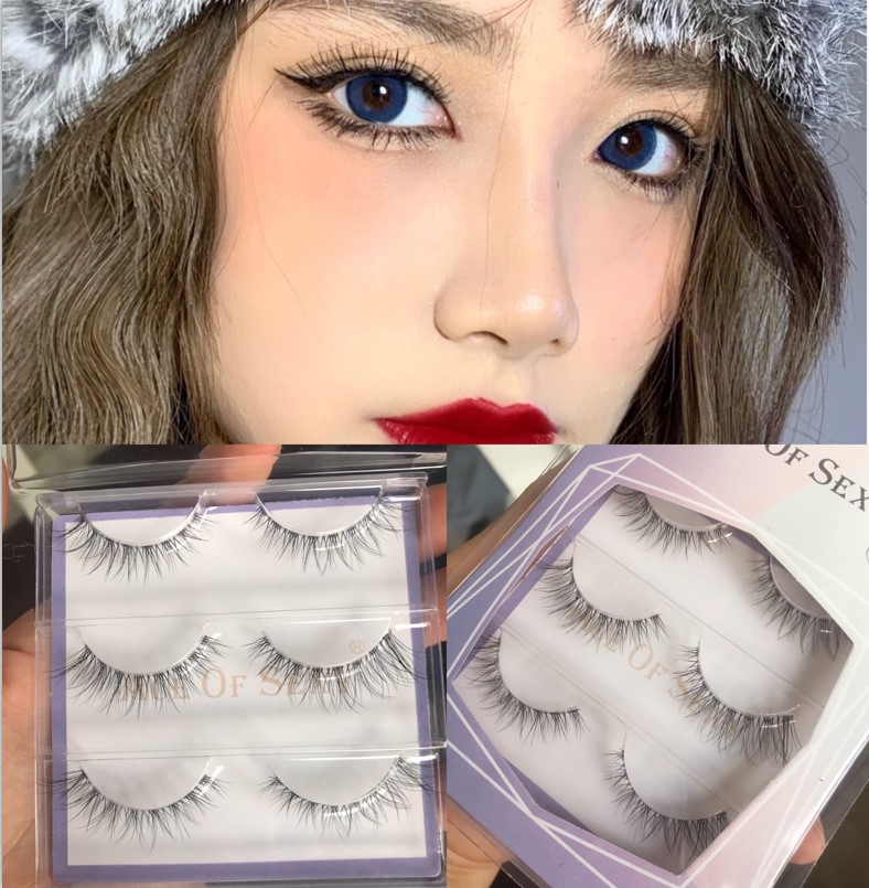 太阳花假睫毛自然素颜日系交叉款