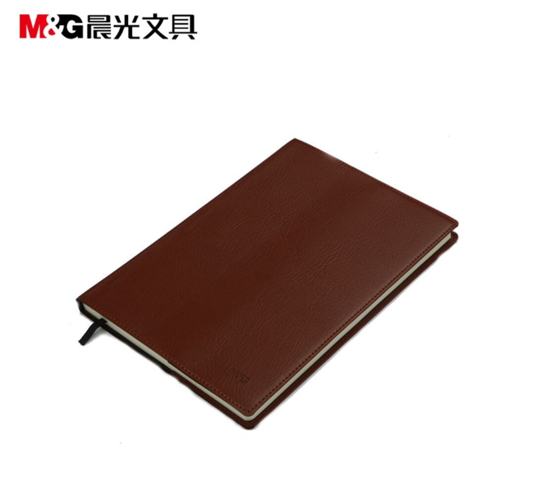 办公用B5皮革本皮面笔记簿120页 会议记录本加厚记事本手帐汇总簿
