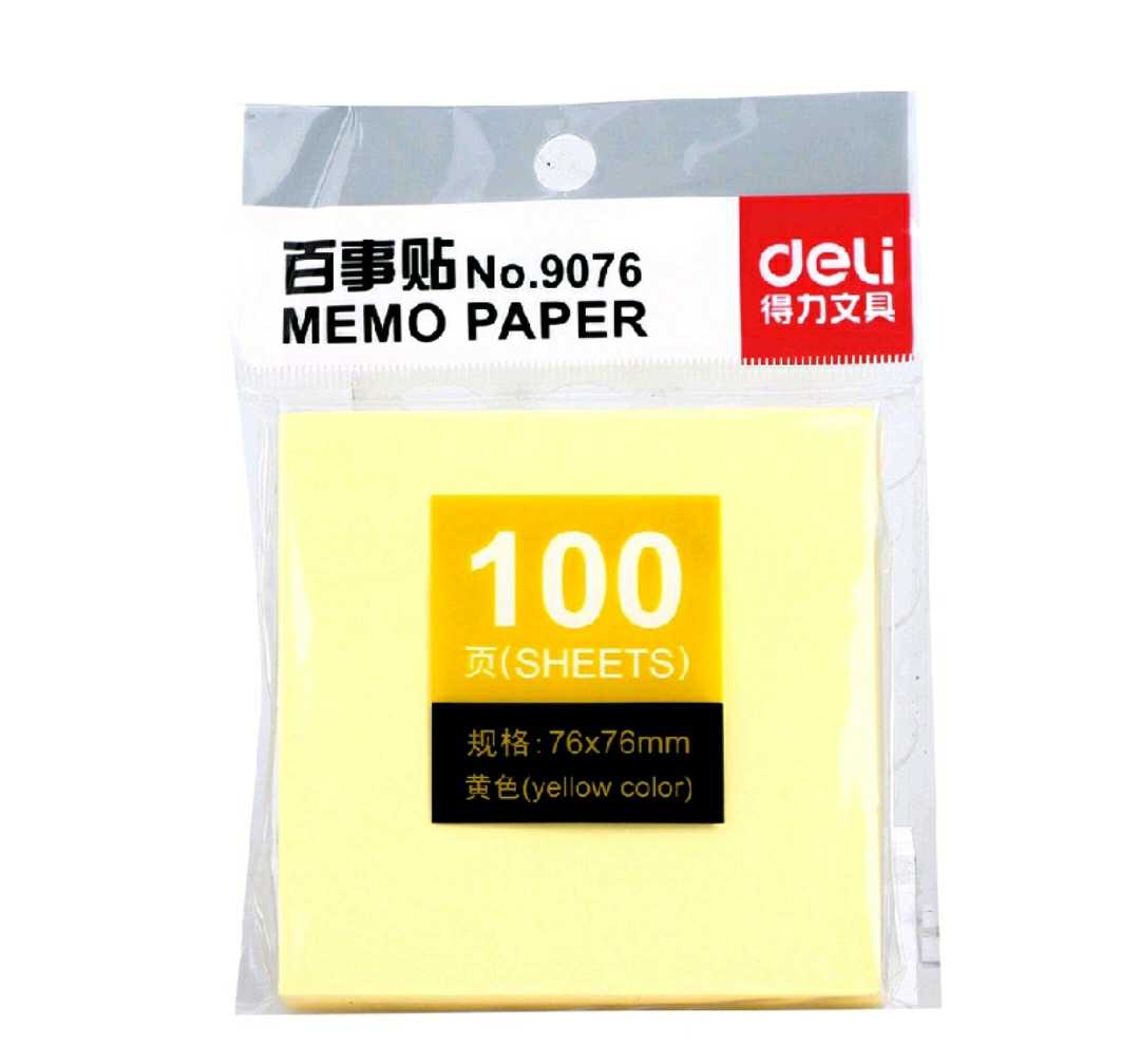 办公百事贴便利贴76x76mm 学生用简约标记贴小条粘性强留言便签纸
