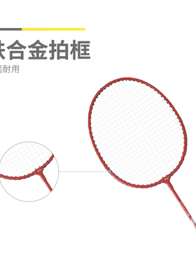 晨光体育羽毛球拍铁合金套装(2拍3球，双色款)AST09305益智飞羽拍