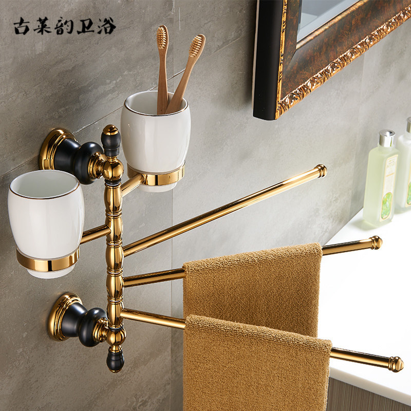 American style Copper Gold Cups Shower Room activity towel bar ceramics Dental cup European style TOILET Black gold Cup holderin the Decoration main material , Toiletries , Bathroom Hardware/Pendant , Towel bar/Towel hanging  category - from Buy2taobao.com to provide professional Taobao agent buy service