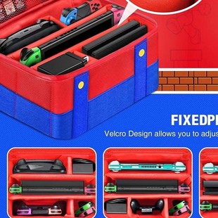 任天堂switch全套收纳ns马里奥保护包 oled游戏机超大容量收纳包