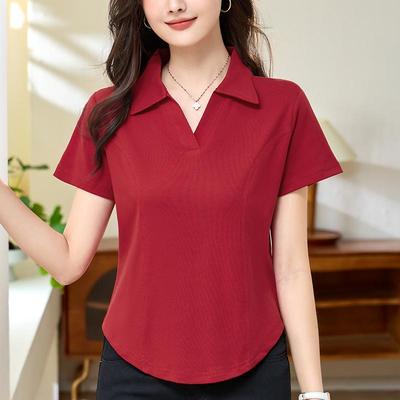 送运费险不起球纯棉翻领短袖t恤