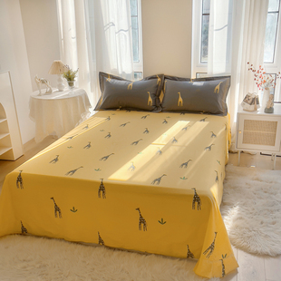 加厚加密简约纯棉床单 全棉133x76被单花卉1.2m1.5米1.8m床 新款