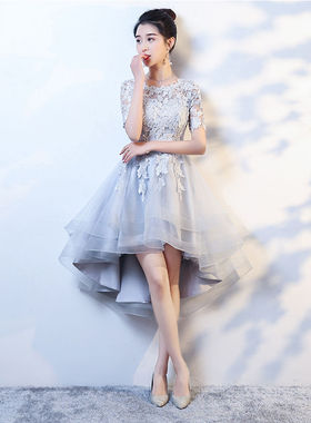 小晚礼服裙女宴会舞会学生表演端庄大气优雅派对连衣裙聚会名媛女