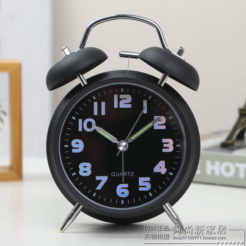 钟面新品电镀金属卧室静音