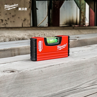 美沃奇milwaukee米沃奇迷你小型水平尺便携式高精度铝合金小水泡