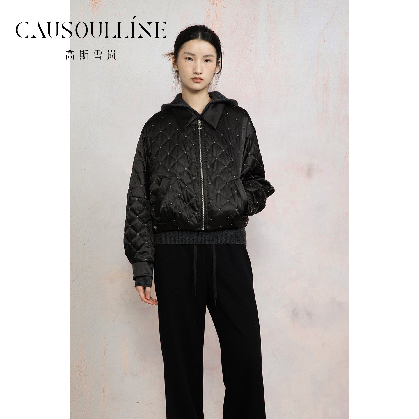 高斯雪岚冬新款简约休闲风女短款外套菱形格棉服商场同款25418022,女装/女士精品,棉衣/棉服,淘宝优惠券,粉丝福利购,淘宝优惠卷