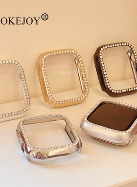 POOKEJOY适用苹果手表s10表壳applewatch9/8钻壳46/42/41mm表盖