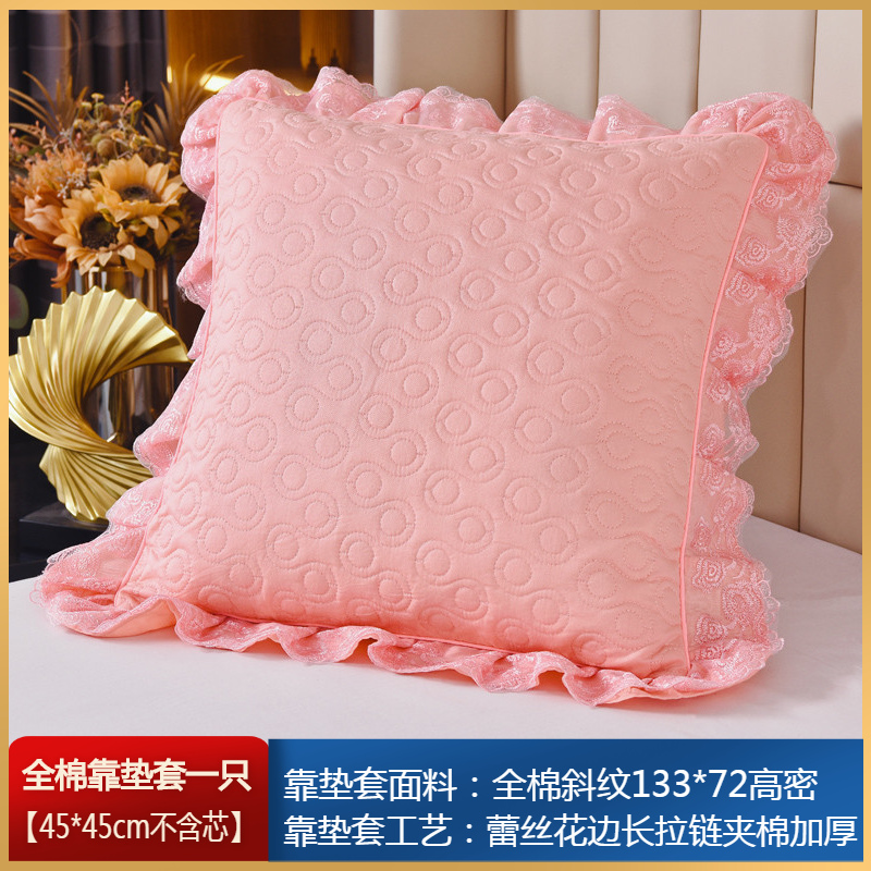 全棉斜纹抱枕套加厚靠垫套