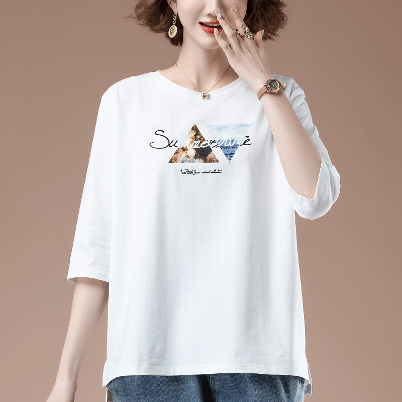 七分简约薄款时尚百搭宽松遮肉