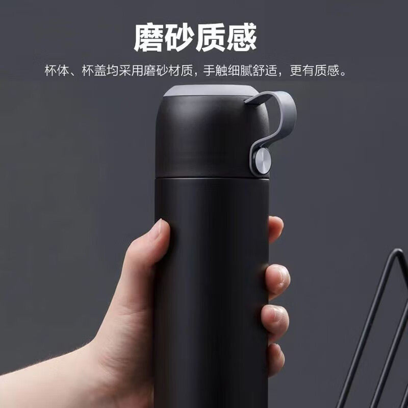 茶花保温杯304不锈钢带杯盖可喝