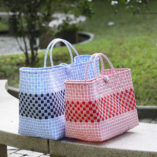 越南进口仿藤编购物篮买菜篮子