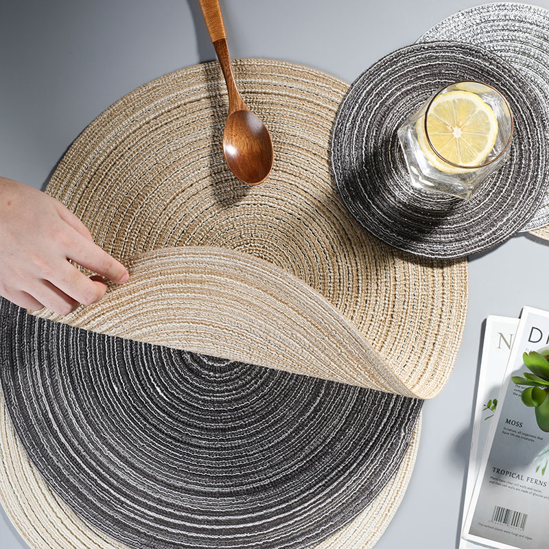 北欧ins风餐桌垫茶杯圆形菜盘