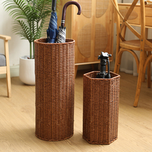 KENS仿藤编伞桶民宿咖啡馆家用门口落地雨伞收纳架复古日式雨伞桶