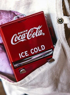 韩国创意礼物复古可乐牙签盒自动贩卖机造型按压牙签筒摆件