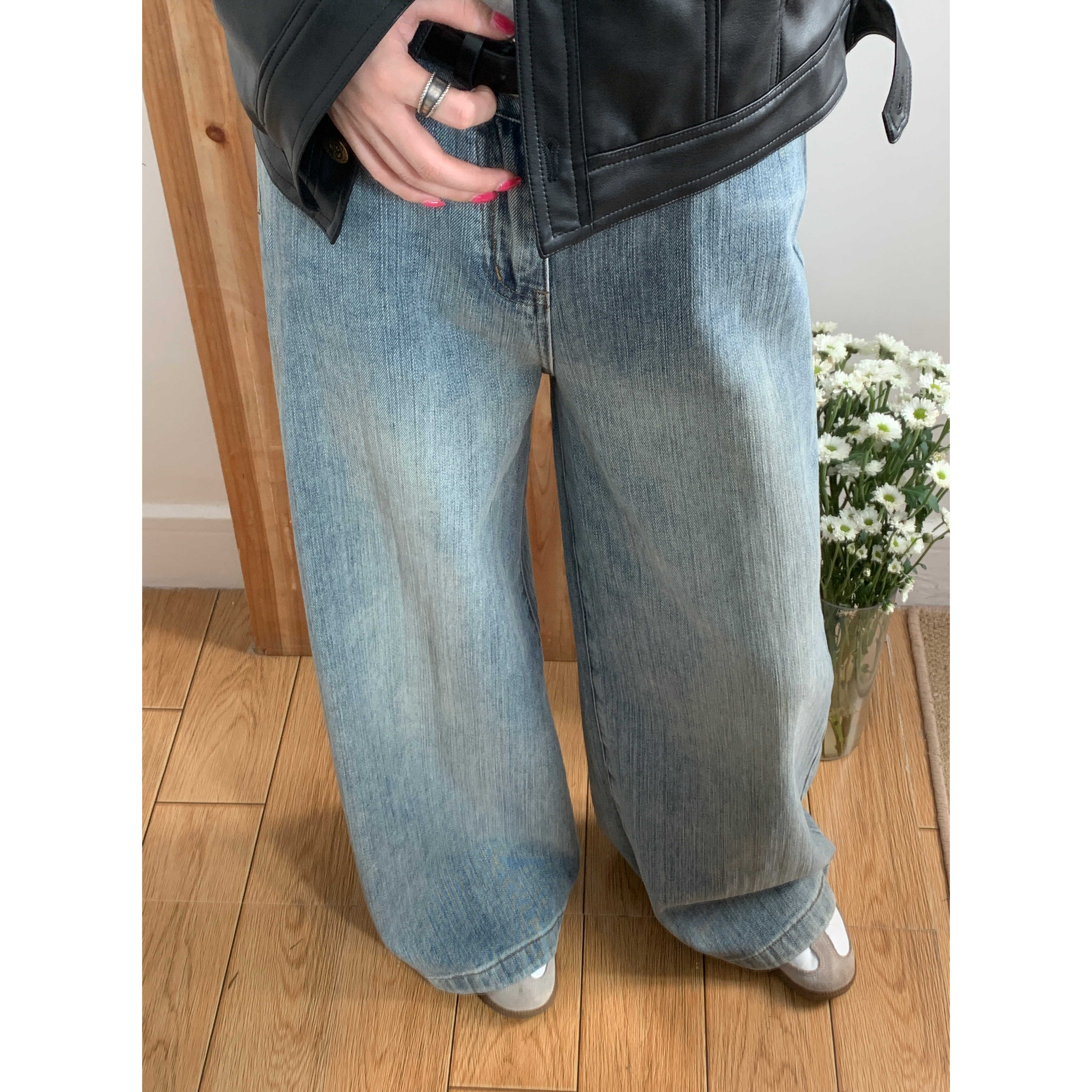 美式复古阔腿牛仔裤女高腰春秋宽松显瘦梨形身材直筒裤休闲拖地裤,女装/女士精品,牛仔裤,淘宝优惠券,粉丝福利购,淘宝优惠卷