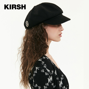 kirsh大樱桃秋冬新款贝雷帽宽帽檐遮大脸少女帽子大头围