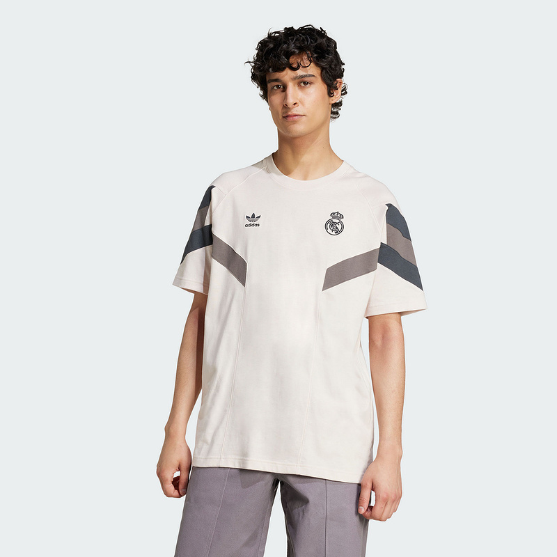 adidas阿迪达斯三叶草男女款皇马足球文化宽松运动短袖T恤IM7467