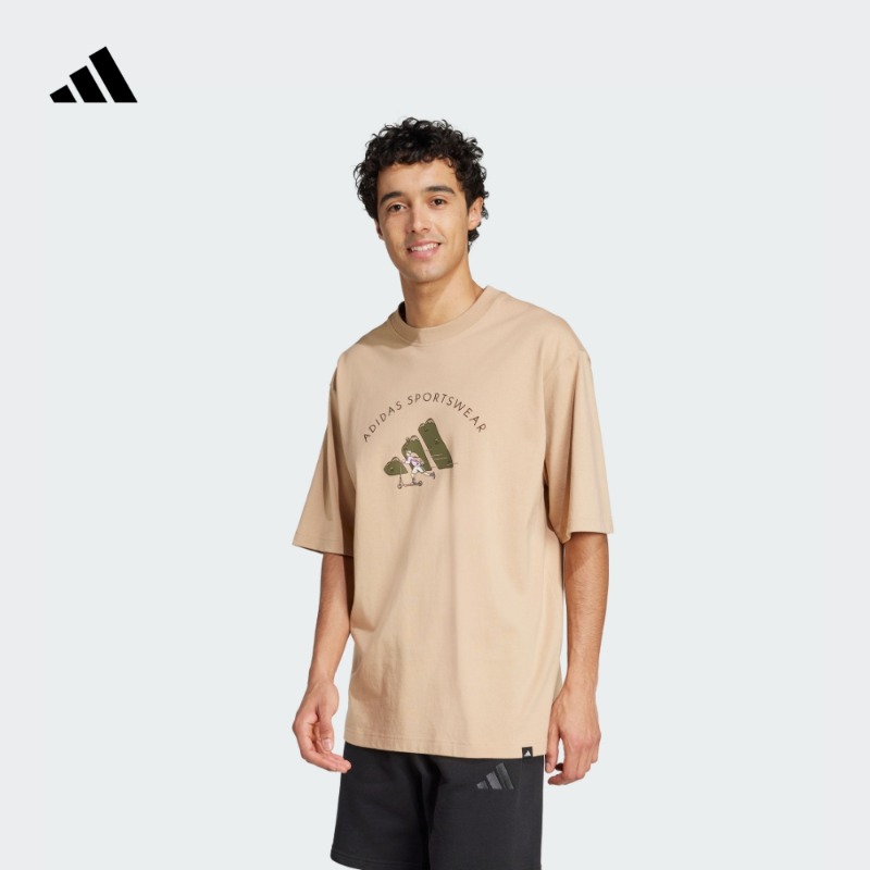 休闲圆领短袖T恤男装夏季新款adidas阿迪达斯轻运动JJ3968