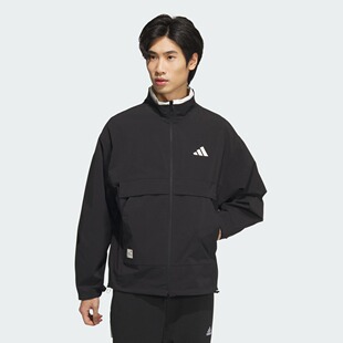 adidas阿迪达斯休闲拒水防泼立领夹克外套男秋季轻运动JY1676