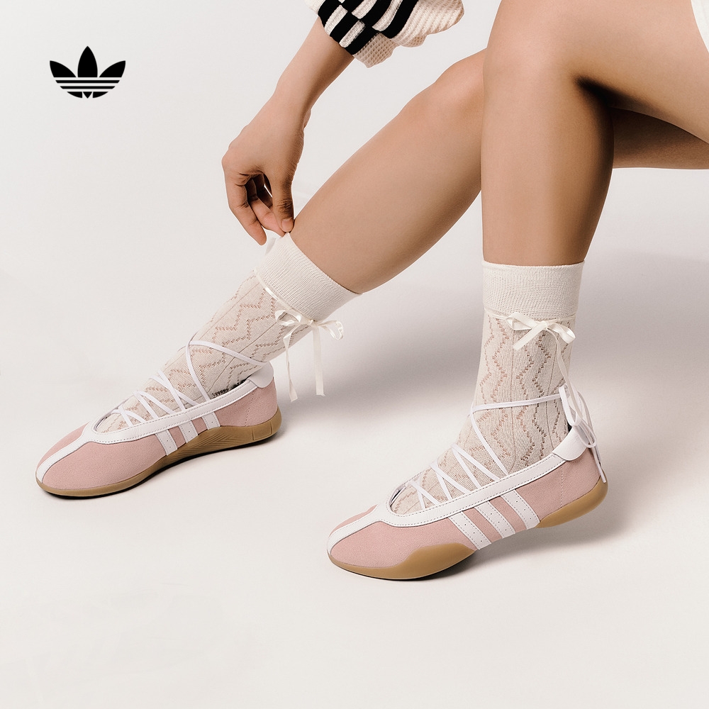 TAEKWONDO MEI BALLET复古芭蕾风休闲薄底鞋adidas阿迪达斯三叶草