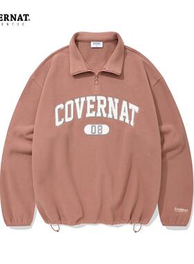 covernat韩国潮牌休闲宽松连帽拱形logo卫衣男女同款秋冬新品