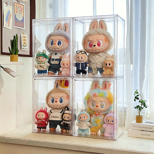 拉布布展示柜亚克力收纳盒
