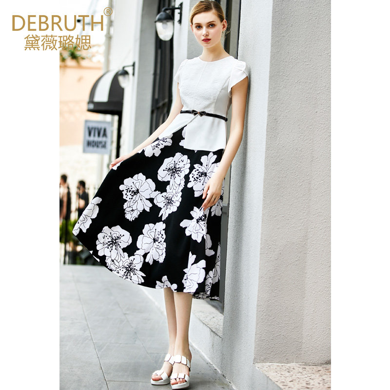Devi white jacket printing skirt Spring and summer new pattern French grace temperament Waist retraction 2 Set of partsin the Women's clothing/Boutique , Set/Student uniforms/Work uniforms , Fashion Set  category - from Buy2taobao.com to provide professional Taobao agent buy service
