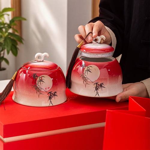 中国印象有礼有节茶叶罐双罐创意高档礼盒装空罐红茶绿茶通用定制
