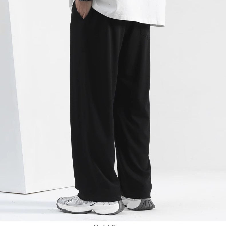 2025新款垂感男士春夏季纯色裤潮流宽松百搭直筒裤阔腿休闲长裤,男装,休闲裤,淘宝优惠券,粉丝福利购,淘宝优惠卷