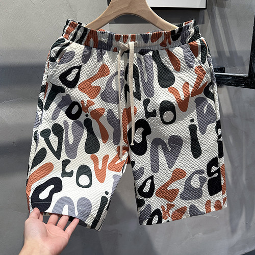 夏季薄款男士沙滩裤宽松五分裤