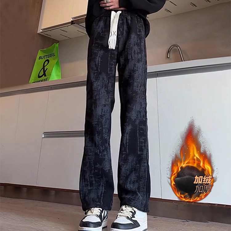 灯芯绒美式宽松休闲裤男生