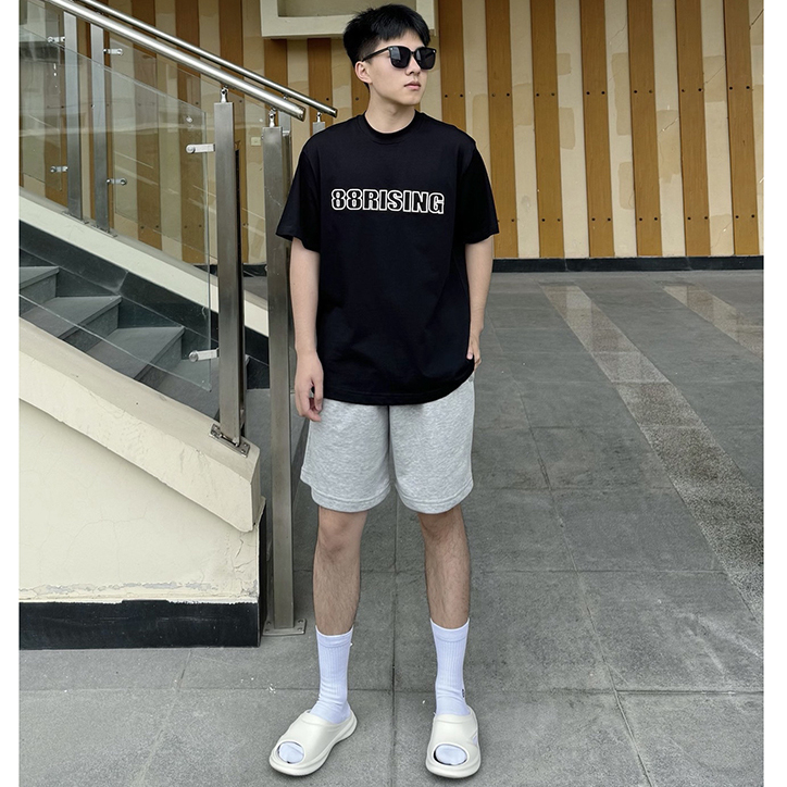 休闲短裤男士夏季薄款宽松大码篮球运动裤子男夏天冰丝速干五分裤