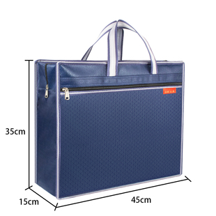 a3特大号文件袋大容量收纳袋帆布手提袋8k画画袋拉链袋防水资料袋旅行袋档案袋手提包公文文件加厚手提拉链袋