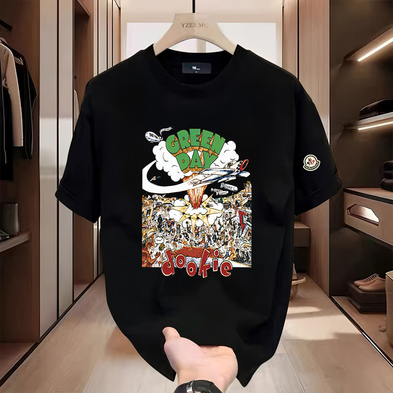 【官方直营】蒙口钢琴新款短袖T恤美式街头朋克摇滚印花男女同款