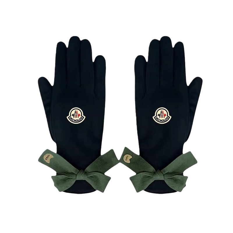 【官方直营】蒙口钢琴加绒蝴蝶结可触屏防寒手套麂皮绒手套女秋冬